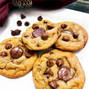 A close up of cookies on a plate