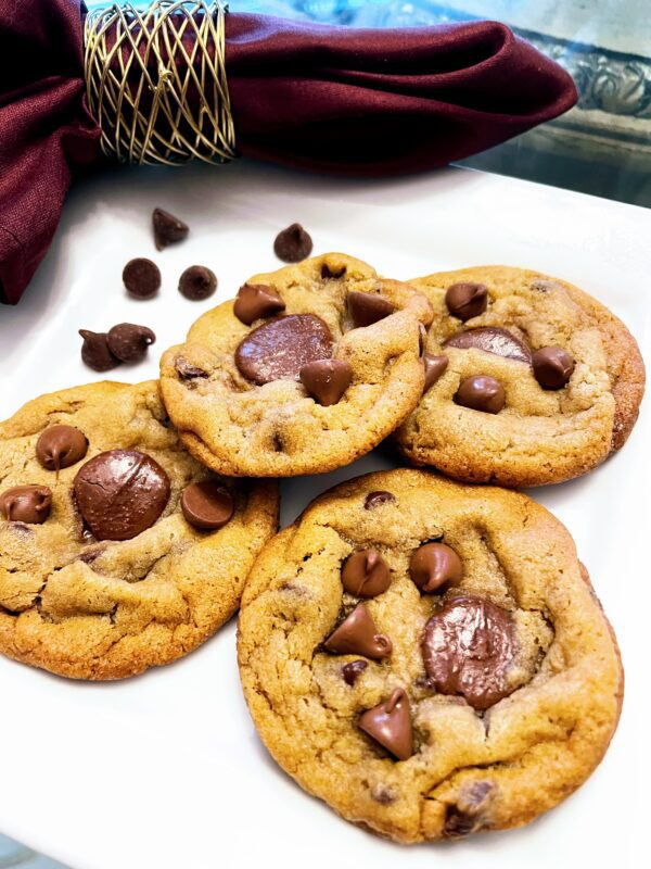 A close up of cookies on a plate