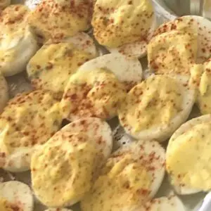 A close up of some food on the pan