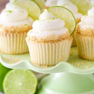 A close up of cupcakes on a plate