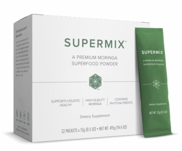 A box of supermix is shown with the package.